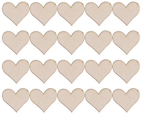 Amosfun 300stücke Holzscheiben Herzform Holzornamente Diy Bastelmaterial Holzstücke Zum Handwerk Dekoration Ohne Loch Für Projekte Und Feste