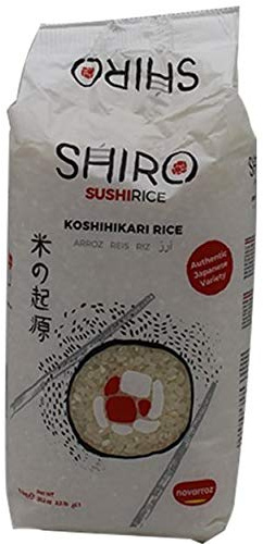 Arroz Sushi Shiro Premium · Paquete de 1 Kg · Autentica variedad Japonesa Koshihikari 100 % · Ideal Arroz para Sushi