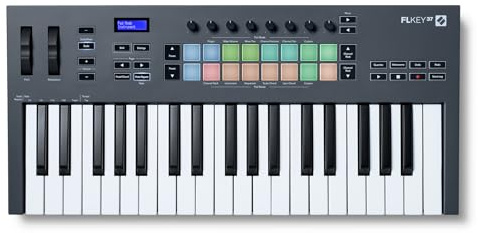 Novation FLkey 37 MIDI-Controller-Keyboard – Nahtlose Integration in FL Studio mit Akkord- und Skalenmodus. Sämtliche Software, die du für die Musikproduktion benötigst