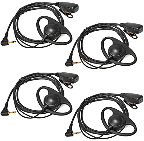 HYSHIKRA Oreillette de Talkie-walkie 1 Broche 2,5 mm avec Micro | Compatible avec Motorola TLKR T92 H2O T60 T80 T82 Extreme