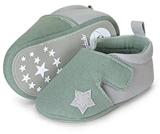 Sterntaler Unisex baby krypsko platt tofflor, Grön, 16 EU
