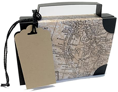 Generisch Koffer Reisekoffer aus Papier und Karton 15x11x3,5cm | Geschenkverpackung für Geldgeschenk, Für Urlaub oder Reisegutschein, Edel und handgemacht, Aus hochwertigen Materialien