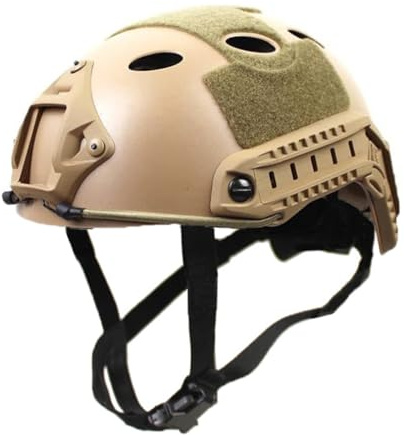 PJ Tactical Paintball Airsoft Helmet Fast Military Helmet with NVG Bracket and Side Guide Rail