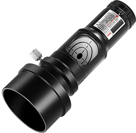 NEEWER Roter Laserkollimator, verstellbares 1,25 Kollimationsokular mit 2 Adapter, Teleskopzubehör, kompatibel mit Newtonian Dobsonian Marca Reflektor Teleskop, LS-T9