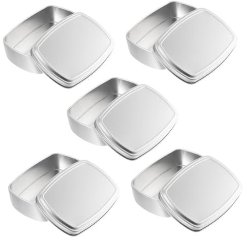 Alipis 5 Teilige Box Balsamdose Metalldosen Seifenaufbewahrung Süßigkeitenverpackungen Aluminiumdosen Kleine Dosen Für Kleinigkeiten Kleine Aluminiumdosen Zur Aufbewahrung Leere