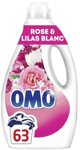 Omo Flüssigwaschmittel, Rosa, Flieder, Weiß, 2,646 l, 63 Waschgänge