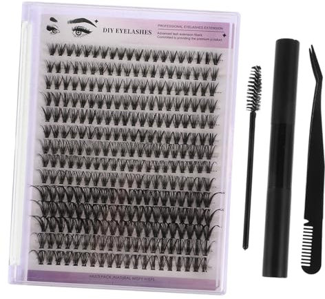 minkissy Einzelnen Wimpern Wimpernbüschel Wimpernverlängerung Selbstklebende Wimpernbüschel Diy-wimpern Wimpernkleber Und Entferner Für Heimgebrauch