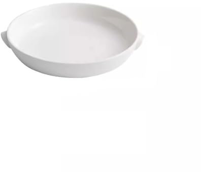 FHPEWXDG Assiettes à dînerAssiette Ronde à Deux oreillesPlatAssietteAssiette Creuse pour la maisonVaisselle d'hôtelCéramiqueAssiette à saladeHôtelSpécialAssiette à œufs à la vapeurAssiettes à Salade