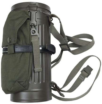 Set di taniche per maschera antigas M38 tedesca Seconda Guerra Mondiale Mustard Gas Bag Long Tube Storage Box Tool Jar Replica WWII Attrezzatura tedesca