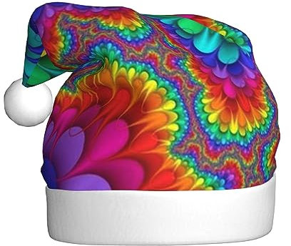 JUEXDEME Weihnachtsmütze in leuchtenden Farben für Erwachsene, Feiertage, festliche Partys, Unisex, saisonale lustige Kopfbedeckung, das ultimative Winterwärme-Geschenk in leuchtendem Rot und Weiß