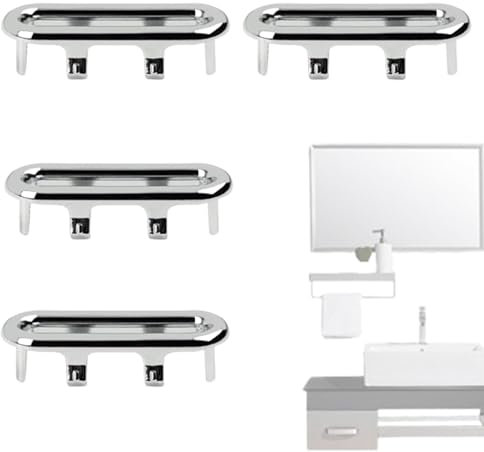 Couvercle de trop-Plein pour Trou d'évier, Couvercle de trop-Plein d'évier, 4X Trous de Bouchon de vidange de Baignoire de Remplacement Ovale, Couvercle de trop-Plein de Trou d'évier de Salle