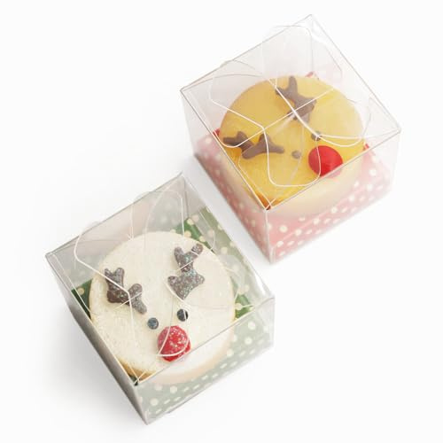 Odoria Dollhouse Christmas Cake Miniature: 1/12 Scale Dessert Pastries Bakery for Festive Party Picnic - Mini Realistic Baking Food Resin Red Green 2Pcs