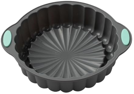 Moule à charlotte en silicone, moule rond, moule à gâteau, moule à gâteau cannelé, design anti-adhésif en silicone cannelé et forme décorative pour la cuisson de cheesecake, muffins, puddings,
