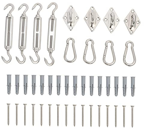 Abaodam Sturdy Shade Net Hardware Accessories Shade Sail Buckles Turnbuckle Fasteners Garden Clips Camping Hiking Tools