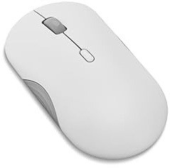 Lenovo Souris Bluetooth sans fil 350, clic silencieux, 3 niveaux DPI (1000, 1600, 2400), autonomie de la batterie de 36 mois, 2 appareils, gris nuage