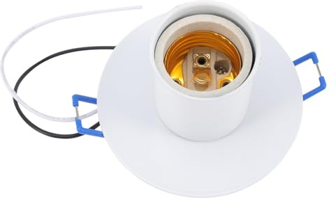 iplusmile Douille de Lampe E27 Céramique 8 Cm Encastrable Plafond Fixation Simple Compatible Ampoules LED et Halogènes Luminaire Chambre Accessoires Bricolage Électrique