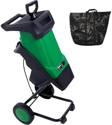ZhlCrioxenic Biotrituratore Elettrico Trinciatrice, Trituratore Elettrico da 2400 W, Strumento da Giardino con Cippatrice per Legno, per Rompere I Rami in Modo Efficiente Green-B