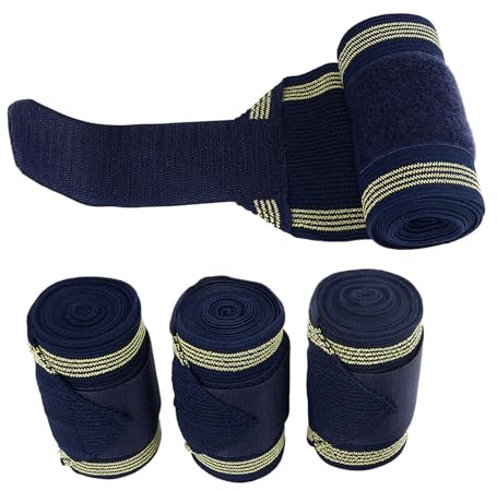 Yechiry 4-teilige Pferdebeinbandagen, Standbandagen für Pferde, Stabiles, Komfortables, Schützendes Reitsportzubehör für das Training die Tägliche Pflege Im Wettkampf