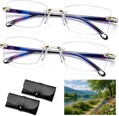2 Stück Brille Die Sich Automatisch Der Sehstärke Anpasst, Autofokus Bril | len mit Selbsteinstellung, Intelligente Zoom Brille Automatische Fokuseinstellung, Blaulichtschutz Fokus Brillen Von Nah Fern