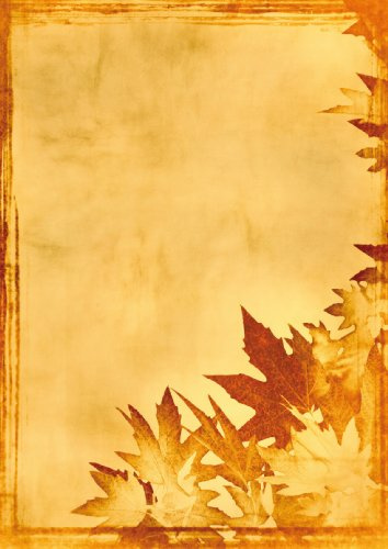 Motiv Briefpapier (Herbst-5020, DIN A4, 100 Blatt). Einseitig bedrucktes Briefpapier, sehr gut beschreibbar, Motivpapier für alle Drucker/Kopierer geeignet