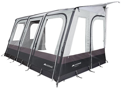 Lichfield Dakota Inflatable Caravan Air Awning, Excalibur, 4m [Amazon Exclusive], 150D Waterproof Polyester with PVC Draught Skirt, Rock Pegs and Storm Straps