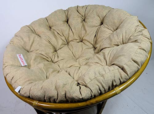Rattani - Polster, Kissen, Auflage, Ersatzpolster für Rattan Papasansessel, Stoff Nuevo Loneta, D 110 cm, Made in EU