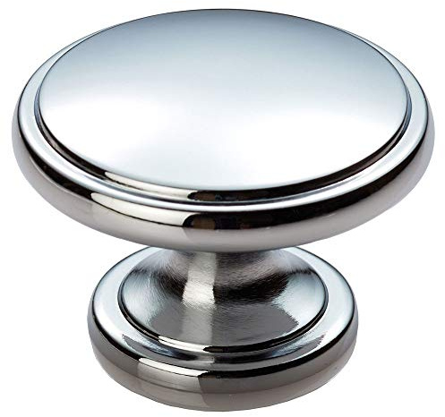 Fingertip Design OXFORD Cabinet Cupboard Door Pull KNOB 38mm Diameter (Polished Chrome)