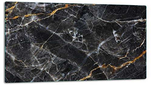 TMK ArtDeko – Schneidebrett Glas – Glasschneidebrett für die Küche 52x30 cm – Robust, Hygienisch & Rutschfest – Glas Schneidebrett – Zusätzliche Arbeitsfläche – Vielseitige Nutzung