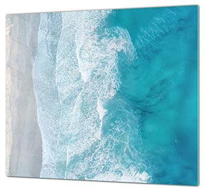 Salvaencimera de vidrio templado - Conjunto de tablas para picar - Cubre Vitro – UNA PIEZA (60 x 52 cm) o DOS PIEZAS (30 x 52 cm) 60D10