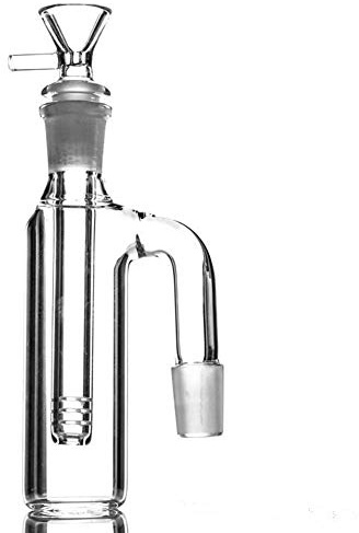 18mm Ash Catcher Pipe Kleine Glas Ashcatcher 18.8mm Downstem Perc für Bong (Clear)