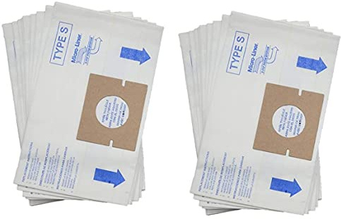 Replacement Bags - Hoover Type S -20 PK Compatible with Hoover Spectrum, Futura, WindTunnel, PowerMax Canister Vacuum Cleaners- Compare to Hoover 4010100S, 43655097, 4010064S, 4010344S, 43655093