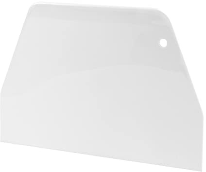 Beelooom 19 cm x 12.5cm Raspador Espatula Herramienta de Decoracion Plano Plastico para Pastel