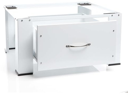 WilTec Elevador para Lavadora Base Soporte con cajón Pedestal para Lavadora hasta 150 kg