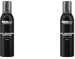 Gillette Labs Bartpflege Rasierschaum Männer (240 ml), Hautpflege durch Schutz und Kühlung der Haut, Geschenk für Männer (Packung mit 2)