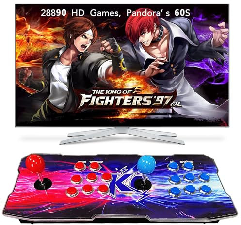 FVBADE [30000 giochi in 1] 70S Pandora Box Arcade Game Console Compatibile PC & Proiettore & TV, Giochi 3D 1-4 Giocatori Doppio Joystick Lista Preferiti Categoria di gioco Salva/Cerca/Nascondi/Pausa