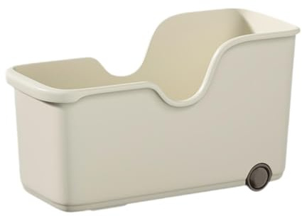 MagiDeal Storage Container for Kitchen Organization with Rolling Wheels Sundries Cosmetic Organizer Storage Box for under Sink Garage, M