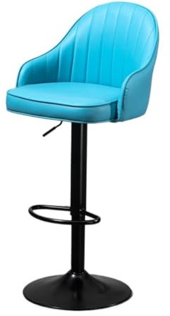 GTOULHH Bar Stühle Bar Stools 1 Stück Hocker, Verstellbare, Mit PU-Leder Gepolsterte Küchenbarhocker Mit Rückenlehne, Um 360° Drehbare Frühstücksbarstühle Barhocker Outdoor(D)