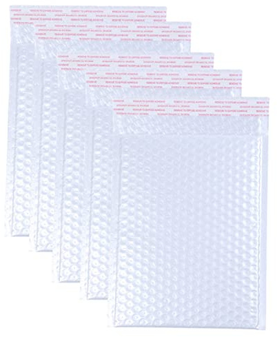 Tofficu Luftpolstertaschen mit Einzigartigem Noppendesign Weiße 50 Stück aus Pe und Praktisch Stoßfest für Versandverpackung und Sicheren Versand
