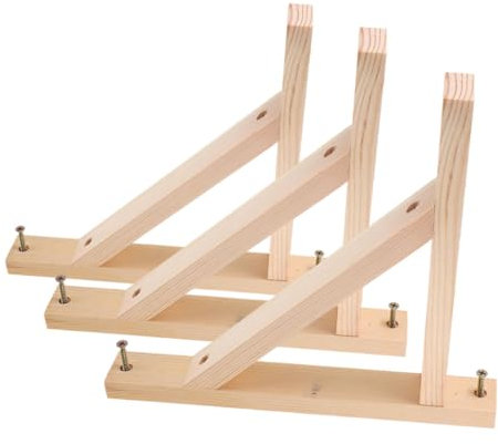 Homoyoyo 3stücke Holz Regalhalterungen Förmige Triangel Wandhalterungen Für Schwebende Regale Vielseitige Unterstützung Für -projekte Und Dekorative Ecken