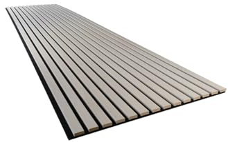 2x Handelskönig Akustikpaneele je 240 x 56,1 x 1,9 cm, Wandpaneele in Holzoptik als Schallabsorber, Paneele für Wand Deko, Wandverkleidung, Schallschutz - 2er Set (insg. 2,68 m²) Eiche weiß Verona