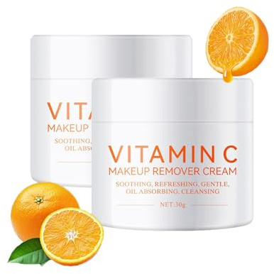 TUOSHITONG Make-up-Entferner, sanfter Reinigungsbalsam mit Vitamin C, sanftes Peeling, Doppelreiniger, effektive Entfernung von Make-up und Sonnenschutzmitteln, feuchtigkeitsspendender