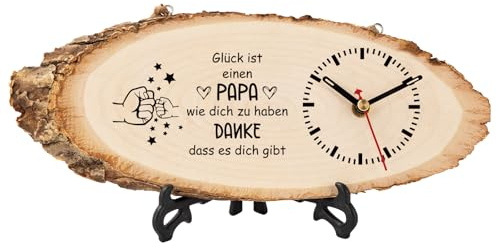 KAAYEE Papa Geschenk zum Vatertag Geburtstag Valentinstag Holzuhr | Geschenke für Papa, Geburtstagsgeschenk Weihnachtsgeschenke Ostergeschenk Vatertagsgeschenk Vater