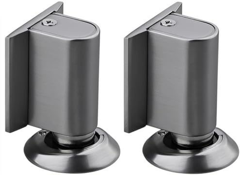 2 Stück Magnetischer Türstopper ohne Bohren, Höhenverstellbarer Türhalter aus Zinklegierung mit Selbstklebendem Aufkleber & Schrauben, für Boden und Keramikfliesen