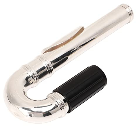 VGEBY Boquilla de Flauta de Metal con Cabeza Curva, Diseño Universal para la Mayoría de flautas.