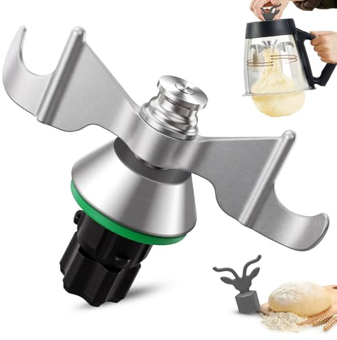 Zoostliss Teigmesser für Thermomix TM7/TM6/TM5 mit Teiglöser | Leicht zu reinigende Thermomix TM7 Zubehör, Edelstahl Zubehörteile, Effizientes Kneten, Kein Teig-Rückstand, Keine Geräusche