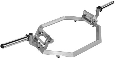 Bad Company Elite Olympia Hexagon Hantelstange inkl. Verschlüssen 50mm für Kniebeugen, Kreuz- und Schulterheben I Gewichtsbelastung bis zu 350 kg I BCA-102