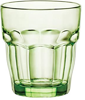 Bormioli Rocco 5183314 Rockbar Rocas Vasos Vasos de Copas de Cristal, 27 cl, Color Verde