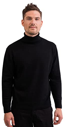 CASH-MERE.CH 100 % kashmir herr pullover | tröja rullkrage 2-söm