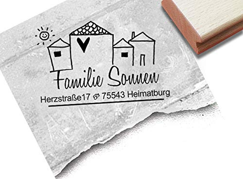 Stempel PERSONALISIERT - Adressstempel FAMILIENHAUS II individuell - Firmenstempel Familienstempel Geschenk - zAcheR-fineT
