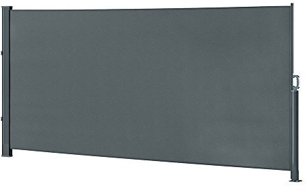 OK-Living Seitenmarkise ALU, ausziehbarer Sichtschutz, Anthrazit, 350 x 160 cm
